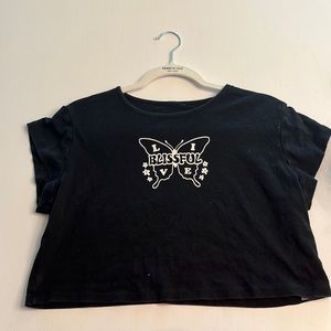 Cute black crop top